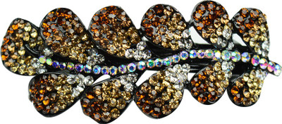 

Glitters Online Golden Colour American Diamond Hair Clip(Gold)