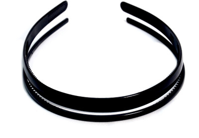 

Aparshi Combo Pack of 1 Wide and 1 Sleek hairband (Black) Hair Band(Black)