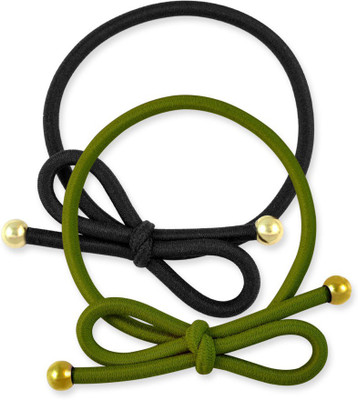 

Sarah Bow Knot Rubber Band(Black, Green)