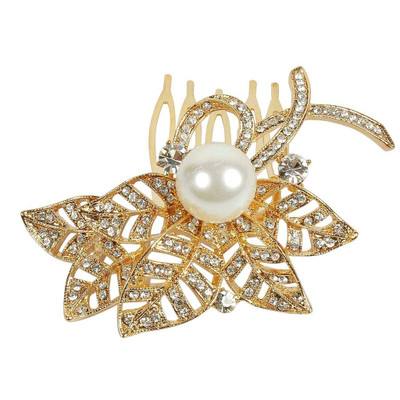 

Muchmore Traditional Ethnic Design Work hair Clip For Girls & Kids Partywear Jewelry Hair Clip(White)