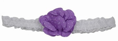 

Pinkblueindia Dotted Newborn Baby with Soft Lace Head Band(Purple)