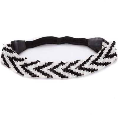 

Trinketbag Monochrome Beady Pattern Stretchable Hair Band(Black)