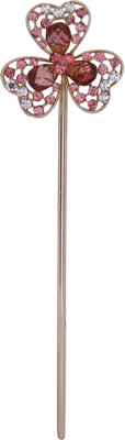 

Pink Rose Princess Charm Juda Stick Hair Pin(Pink, Gold)