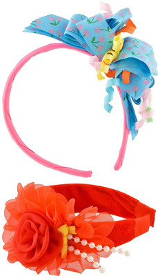 

My DT Lifestyle FLOWER & BOW STYLE CLOTH COMBO Hair Band(Multicolor)