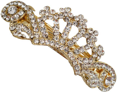 

Taj Pearl Designer Hair Clip(Gold)