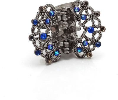 Be You Blue Colour Stones Work Butterfly Hair Clip(Blue)