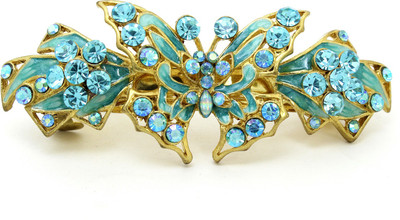 Be You Stone Work Hair Clip(Blue)