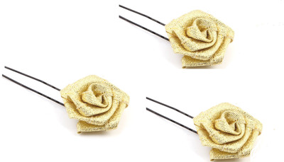 

Sanjog Bun Pin/U Pin For Wedding/Party Hair Clip(Gold)