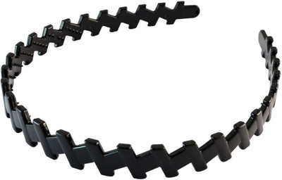 

Sarah Zigzag Black Plastic Hair Band for Women Hair Band(Black)