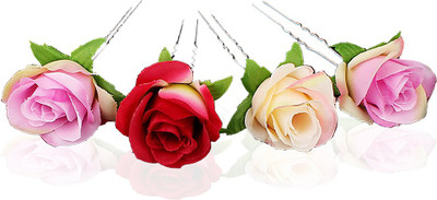 

Fasherati Fasherati rose flower hair pin for girls Hair Pin(Multicolor)