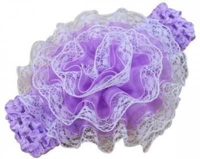 

NeedyBee Flower Bunch in Crochet Lace for Baby Girls Head Band(Purple)