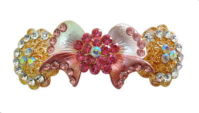 

Shreya Collection Fashion Pink Colour Stone Studded Hair Clip Back Pin(Multicolor)