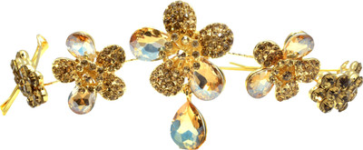 

Mansiyaorange Latest Trendy Exclusive New Premium Collection Hair Accessory Set(Gold)
