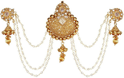 

9blings Fashionable Bollywood Collection Hair Accessory Set(Gold)