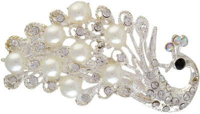 

Vama Fashions Indo Western Wedding Bridal Party Wear Hair Clip(White)