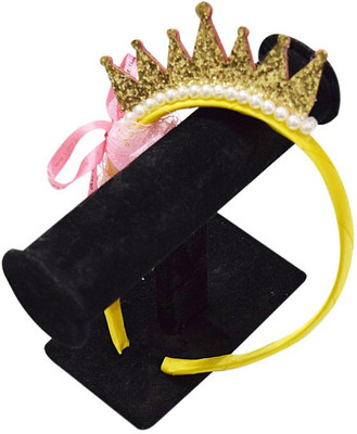 

Pinkblueindia Crown Baby Headband With Pearls Head Band(Gold)