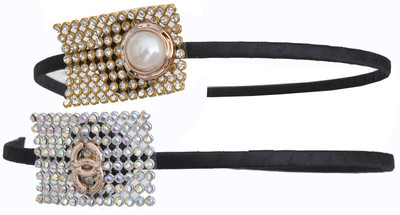 

Itz About U Pearl Stone Hair Accessory Set(Silver, Gold)