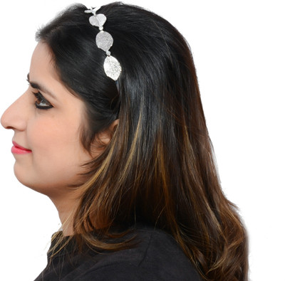 

Mansiyaorange Latest Floral Funky Flexible Foldable Tiarra Hair Hair Band(Silver)