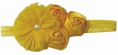 

Pinkblueindia Three Flower with Soft Elastic Head Band(Yellow)