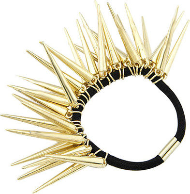 

Young & Forever Golden Spike Ponytail Holder Rubber Band(Golden)