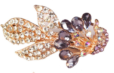 

Shreya Collection Fashion Purple & White Stone Studded Metal Hair Clip Back Pin(Multicolor)