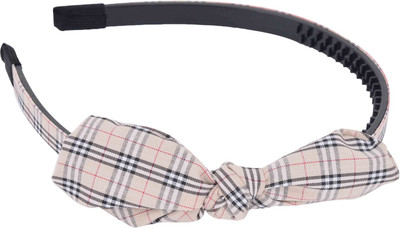 

Aaishwarya Beige Chequered Bow Hair Band(Beige)