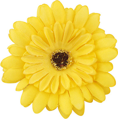 

Young & Forever Chrysanthemum Floral Handmade Brooch headdress Hair Clip(Yellow)