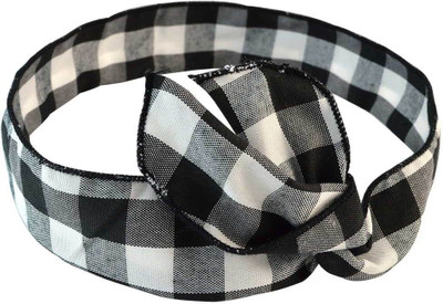 

Sarah Checks Head Band(Black)