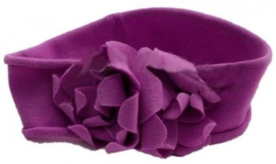 

NeedyBee Soft Cotton Baby with Flower Bunch Head Band(Purple)