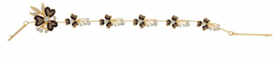 

Pink Rose Princess Charm Hair Chain(Brown)