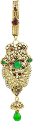 

Orniza Traditional Reverse Ad Juda In Maroon & Green Color Hair Pin(Maroon)