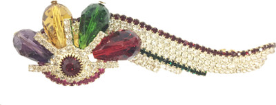 

AccessHer Designer studded back clip hair accessories for Women Hair Clip(Multicolor)