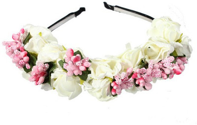 

Pinkblueindia Sparkling Floral Princess Head Band(White)