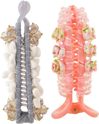 

My DT Lifestyle TRENDY HANDMADE COMBO Banana Clip(Pink, Grey)
