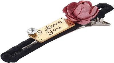 

Fayon Trendy Fashion Peach Tiny Rose Black Hair Pin(Pink)