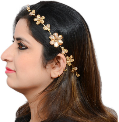 

Mansiyaorange Latest Floral Funky Flexible Foldable Tiarra Hair Pin Hair Accessory Set(Gold)