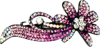 

Glitters Online Pink Colour American Diamond Hair Clip(Pink)