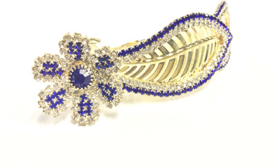 

AccessHer Designer studded back clip hair accessories for Women Hair Clip(Blue)
