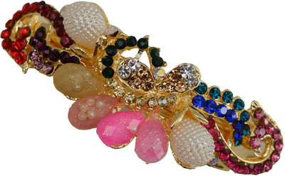 

Taj Pearl Designer Hair Clip(Gold)