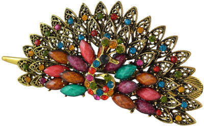 

Sarah Peacock Design Hair Clip(Multicolor)