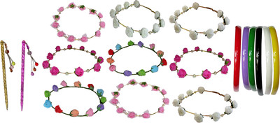 

Twinkle Floral Style Tiara Hair Accessory Set(Multicolor)