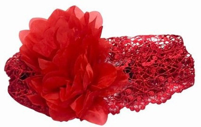 

Pinkblueindia Children Broad Net with Big Flower Head Band(Red)