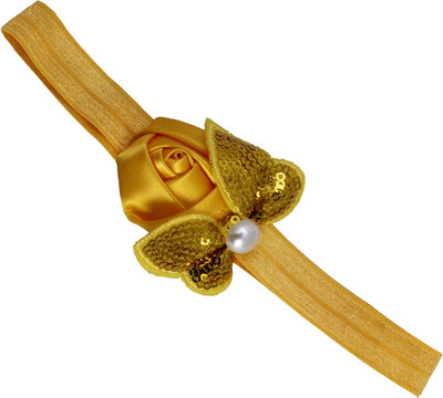 

Pikaboo Sequin Bow With Rose Flower Head Band(Yellow)