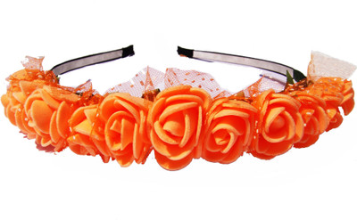 

FNB Metal Garland Orange Floral Hairband Hair Band(Orange)