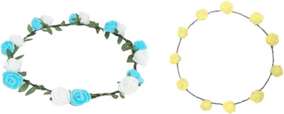 

FashBlush Chic Flower Multicolor Combo Tiaras Head Band(Multicolor)