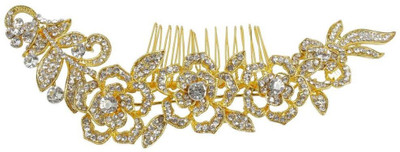 

Muchmore Gorgeous Ethnic Design Work Stunning Hair Clip For Women & Girls Gift Jewelry Hair Clip(White)