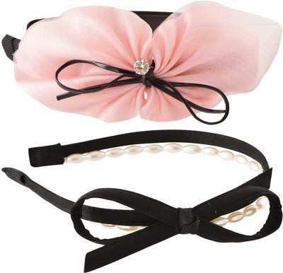

My DT Lifestyle PEARL STRING BOW STYLE CLOTH COMBO Hair Band(Multicolor)