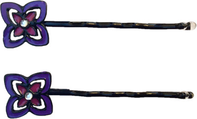 

B-Fashionable Four Petal Bobby Hair Pin(Purple, Pink)