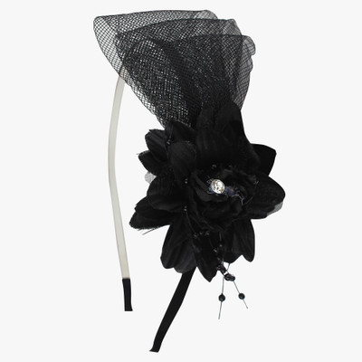 

Pink Rose Charm Hair Band(Black)