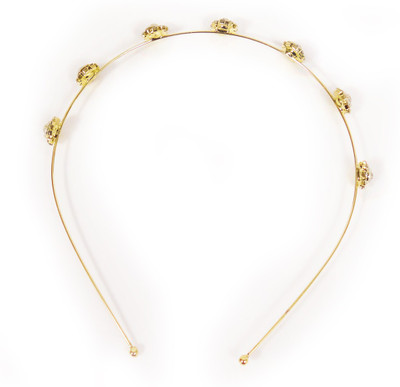 

Jewel Touch Crystal Gem Flower Hair Band(Gold)